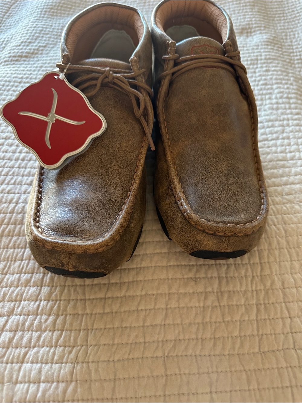 Twisted X Tan Suede Moc Toe Chukka Boots - Picture 2 of 4